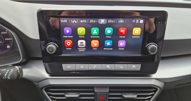 Seat Leon cena 99900 przebieg: 68000, rok produkcji 2021 z Strumień małe 301